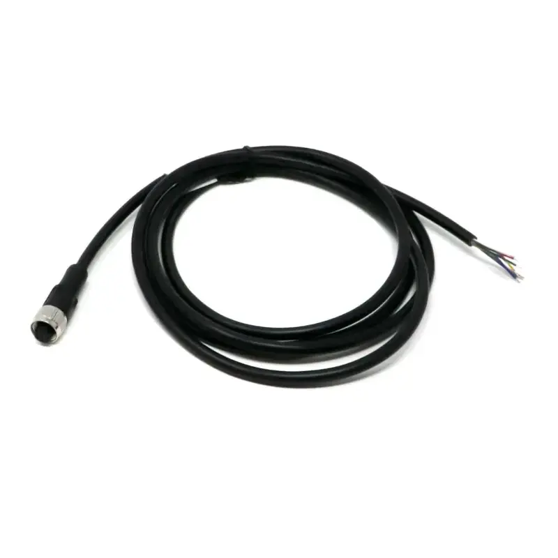 RoboteQ Cable for MGSW1600 Magnetic Track Sensor. 8 Pin Female M12-8 Connector 6ft Long.