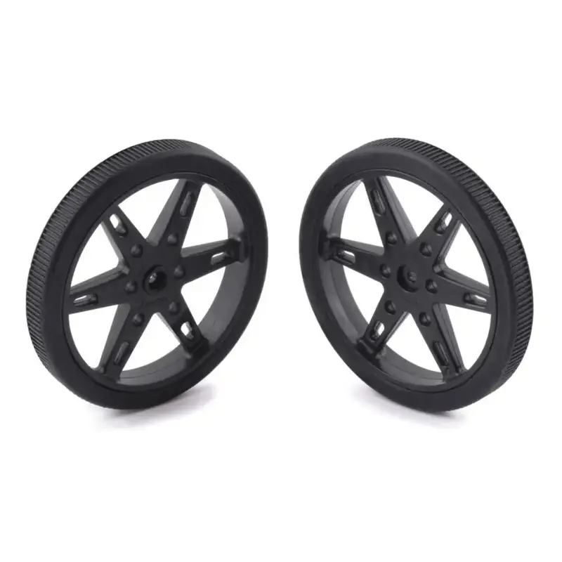 Pololu Wheel Pair for Micro Servo Splines (21T, 4.8 mm) 60 x 8 mm (Black)