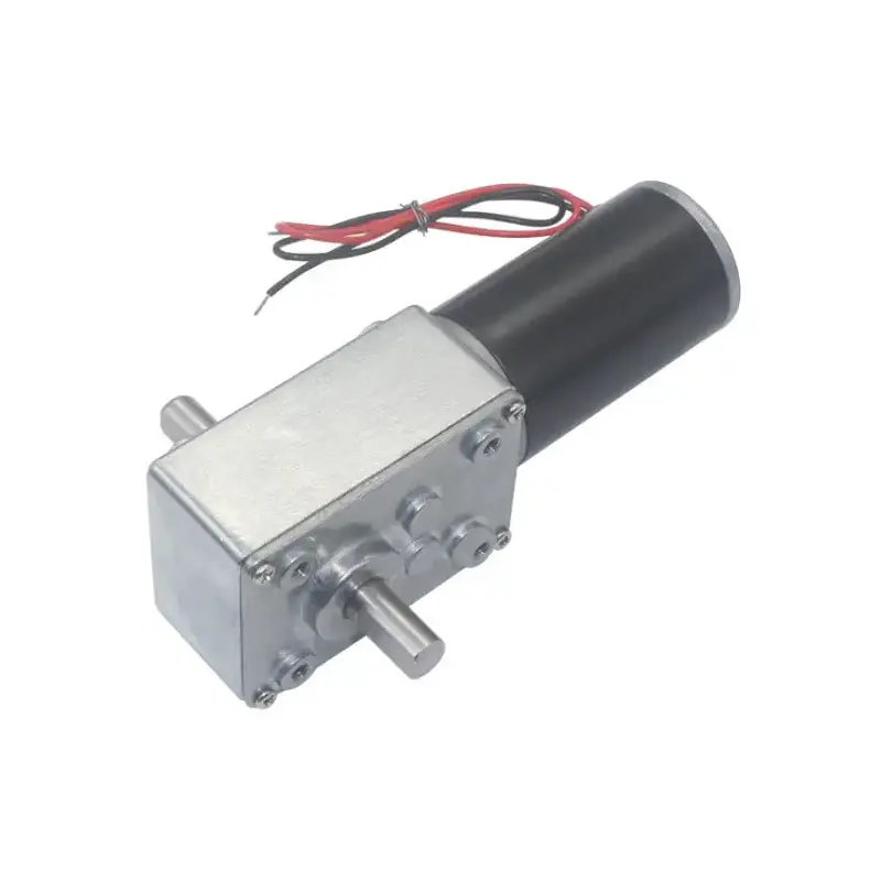 24V 470RPM High Torque Dual Shaft 31D Motor w/ Worm Gear Reduction