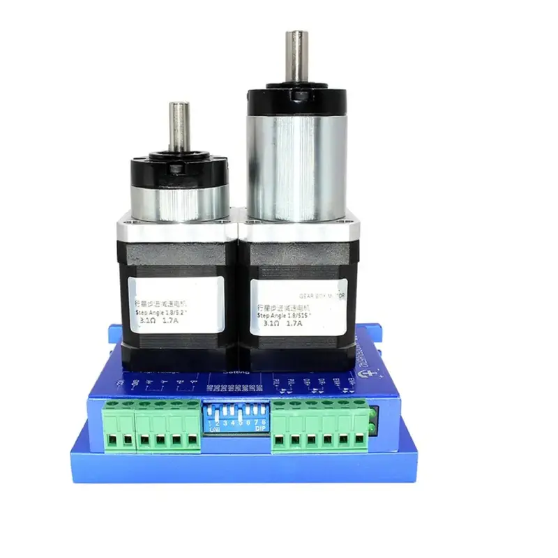 51:1 Ratio Nema 17 Stepper Motor with Planetary Gearbox w/ Bracket & Driver Kits