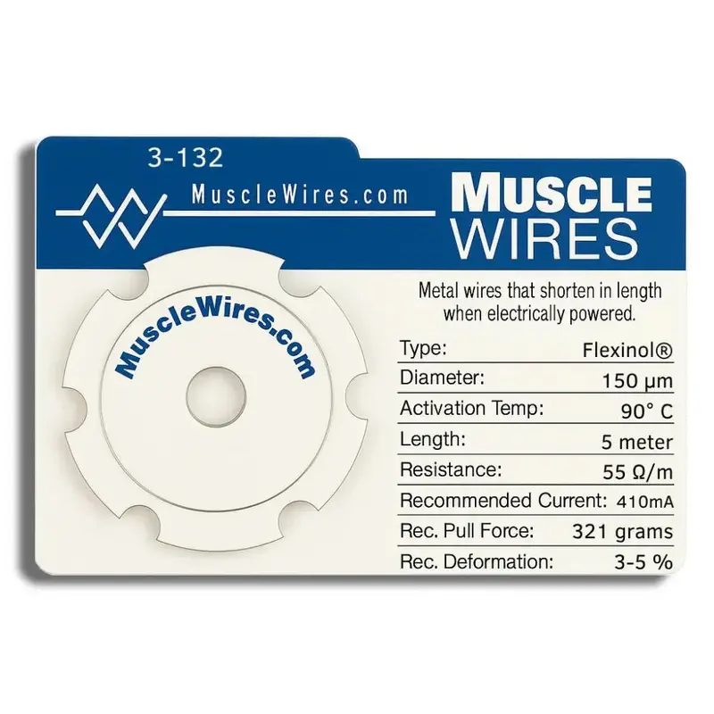Dynalloy Muscle Wires Actuator Wire 150 m HT, 5m