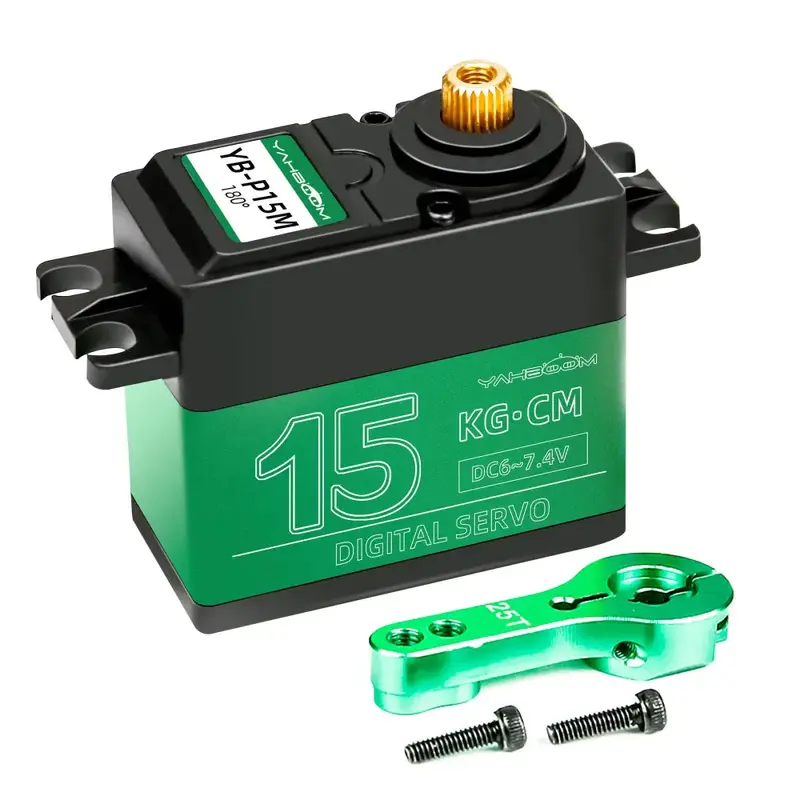 Yahboom 15KG Metal Digital Servo w/ Metal Gears & Increased Torque, Waterproof, for RC Robot Cars Parts