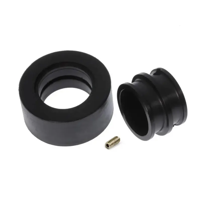 Large Rubber Wheel w/ Hub 28mm Diameter 3mm Shaft Hole - Black