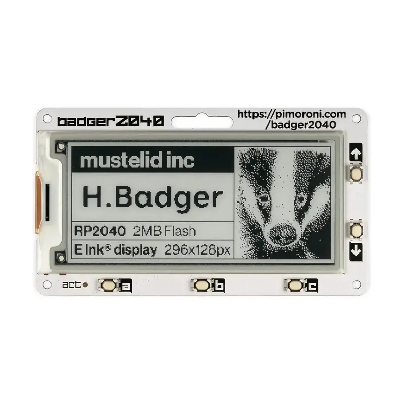 E Ink Display Badger 2040  Badger Only