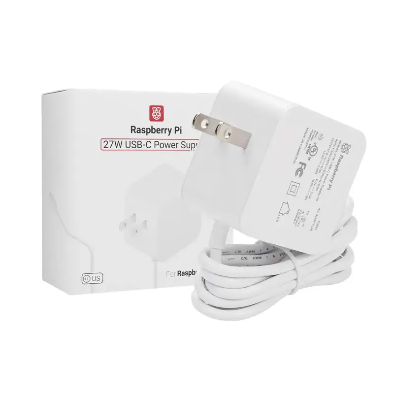 27W USB-C Power Supply for Raspberry Pi 5