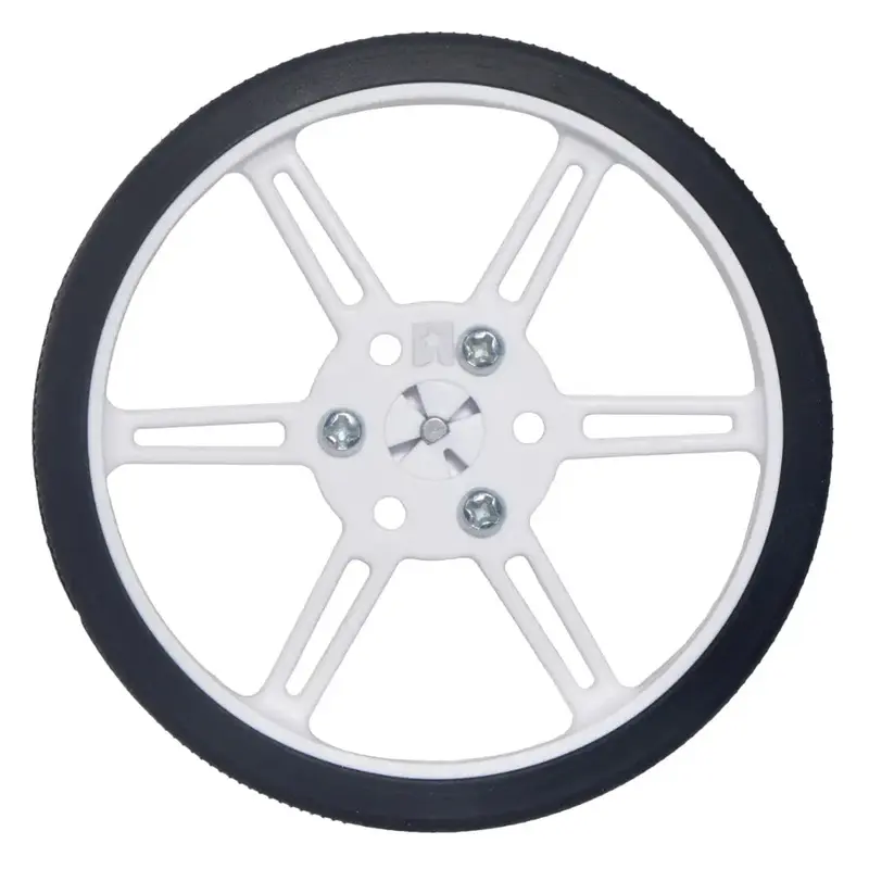 Pololu Multi-Hub Wheel w/Inserts for 3mm & 4mm Shafts 80x10mm, White, 2-Pack