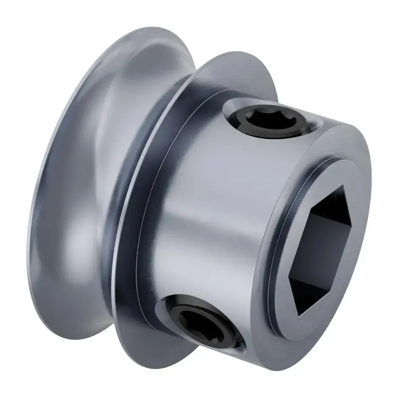 3401 Series Set-Screw Round Belt Pulley (8mm REX Bore, 16mm PD)