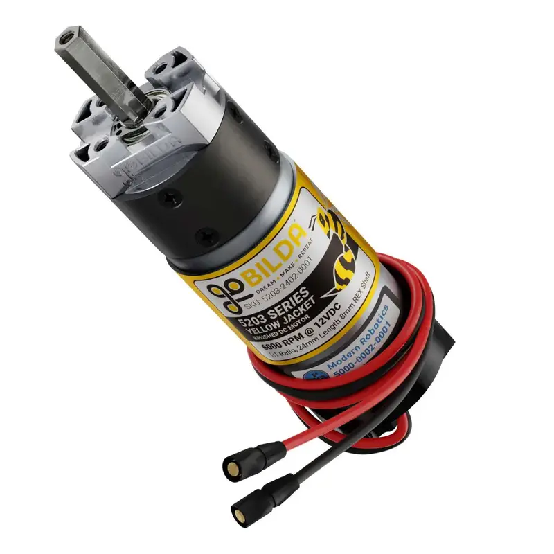 ServoCity 5202 Series Yellow Jacket Motor, REX Shaft w/ Encoder (1:1, 6000 rpm)