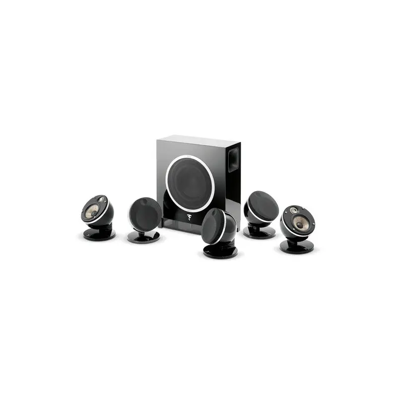 Focal Dme Flax 5.1 Surround Sound System with Sub Air Wireless Subwoofer (Black)