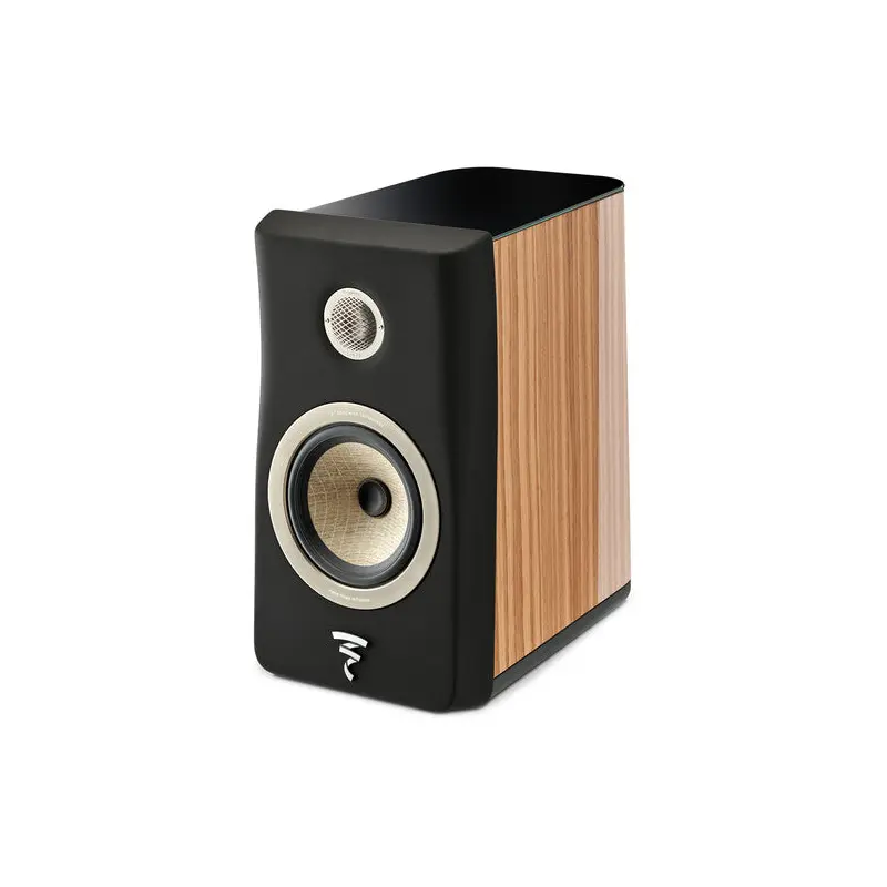 Focal Kanta N1 Bookshelf Speaker (High-Gloss Walnut & Black, Single)