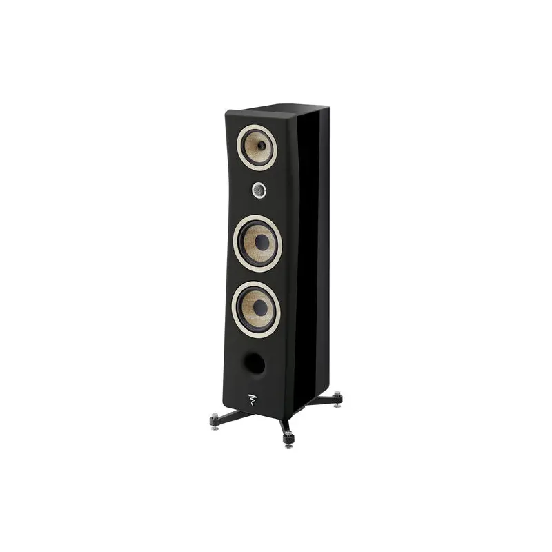 Focal Kanta N3 Floorstanding Speaker (High-Gloss Black & Black, Single)