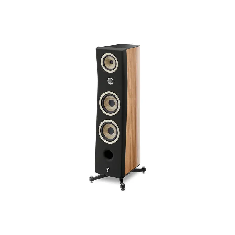 Focal Kanta N3 Floorstanding Speaker (High-Gloss Walnut & Black, Single)