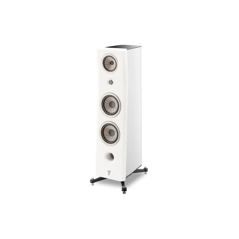 Focal Kanta N3 Floorstanding Speaker (High-Gloss White & White, Single)