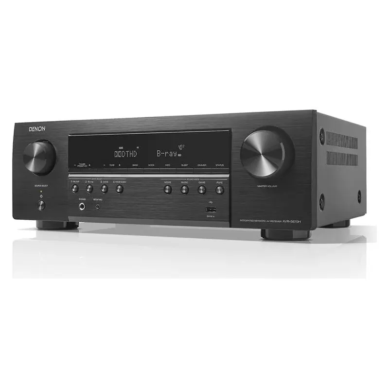 Denon AVR-S670H 5.2-channel home theater receiver with Wi-Fi, Bluetooth, Apple AirPlay 2, and Amazon Alexa compatibility - AVRS670HBKE3
