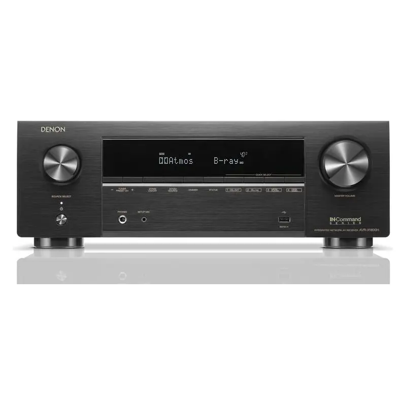Denon AVR-X1800H 7.2-channel home theater receiver with Wi-Fi, Bluetooth, Apple AirPlay 2, and Amazon Alexa compatibility - AVRX1800HBKE3