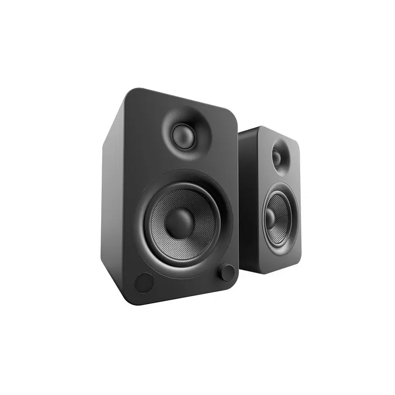 Kanto Living YU4 2-Way Powered Bookshelf Speakers (Matte Black, Pair)