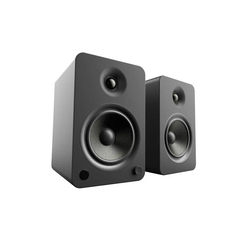 Kanto Living YU6 2-Way Powered Bookshelf Speakers (Matte Black, Pair)