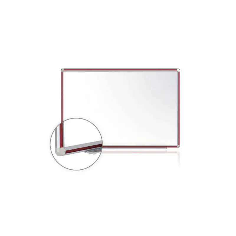 120" x 48" DecoAurora Aluminum Frame Porcelain Magnetic Whiteboard - Cherry Trim