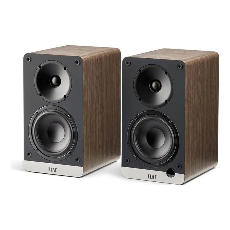 ELAC Debut ConneX DCB41 Powered bookshelf speakers with Bluetooth, HDMI and built-in phono preamp (Walnut) - (Pair)