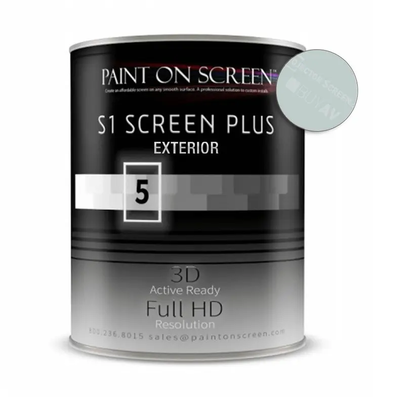 Projector Screen Paint - Exterior- S1 Screen Paint Silver - Gallon - G005EX