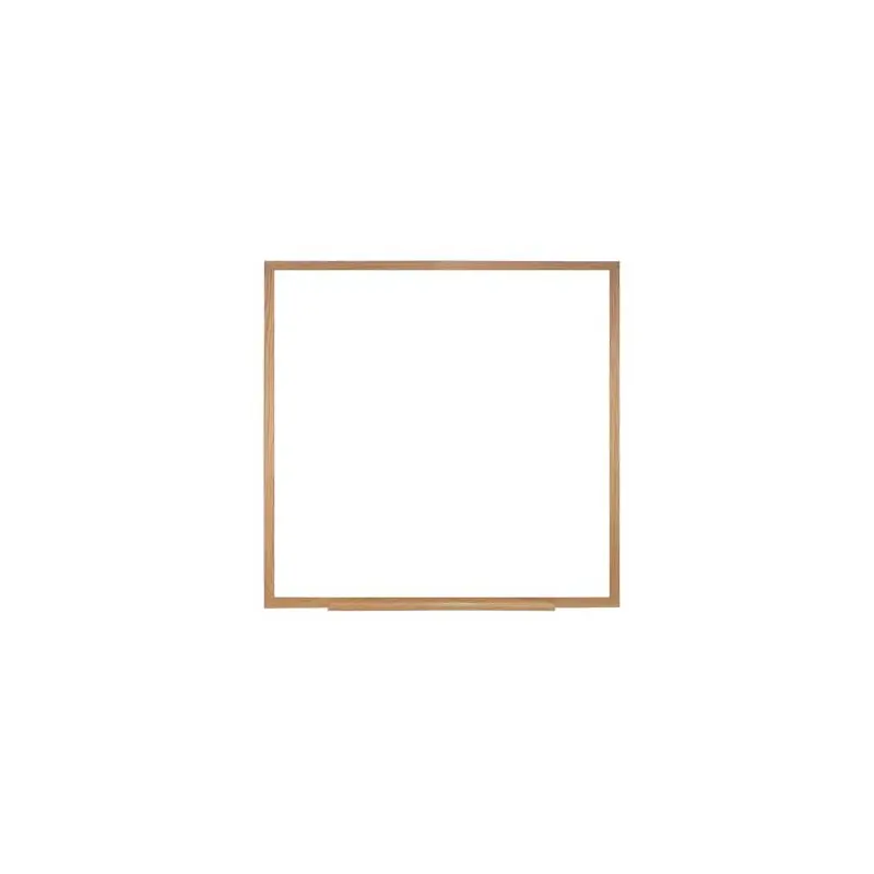 48.5" x 48.5" Wood Frame Porcelain Magnetic Whiteboard w/ 4 Markers & Eraser