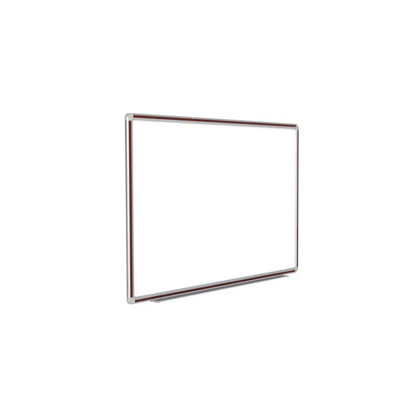 72" x 48" DecoAurora Aluminum Frame Porcelain Magnetic Whiteboard - Mahogany Trim