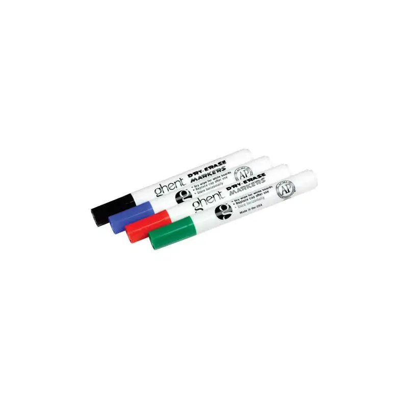 Set of 4 Markers - Assorted (Blue, Black, Green, Red)