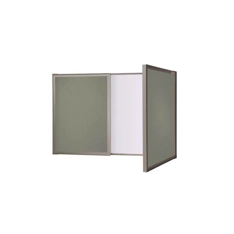 VisuALL PC - Gray Fabric Tackboard Outside with Acrylate Whiteboard Inside