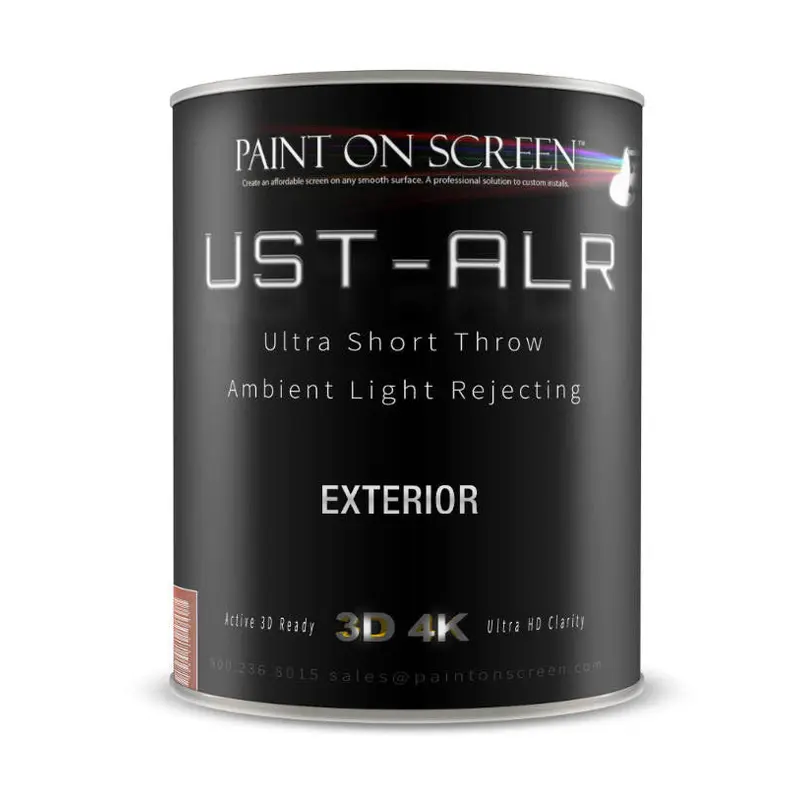 Projection / Projector Screen Paint - Exterior - Ultra Short Throw with Ambient Light Rejection - 0.8 - Grey - Gallon - G00USTALREX-GREY