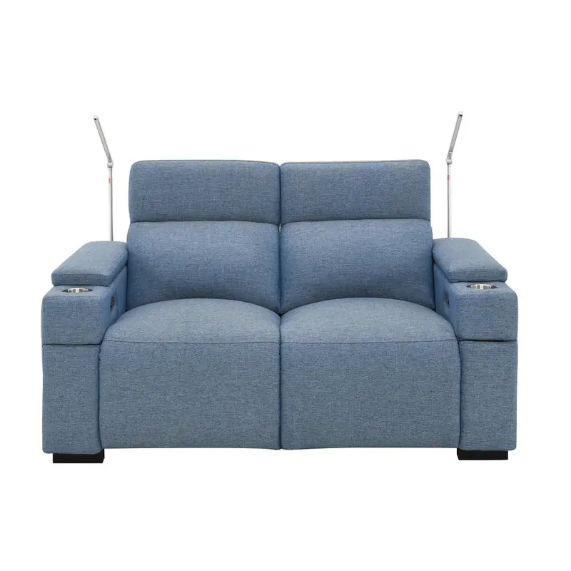 RowOne Calveri Microfiber Fabric 2 Seat Loveseat Power Recline