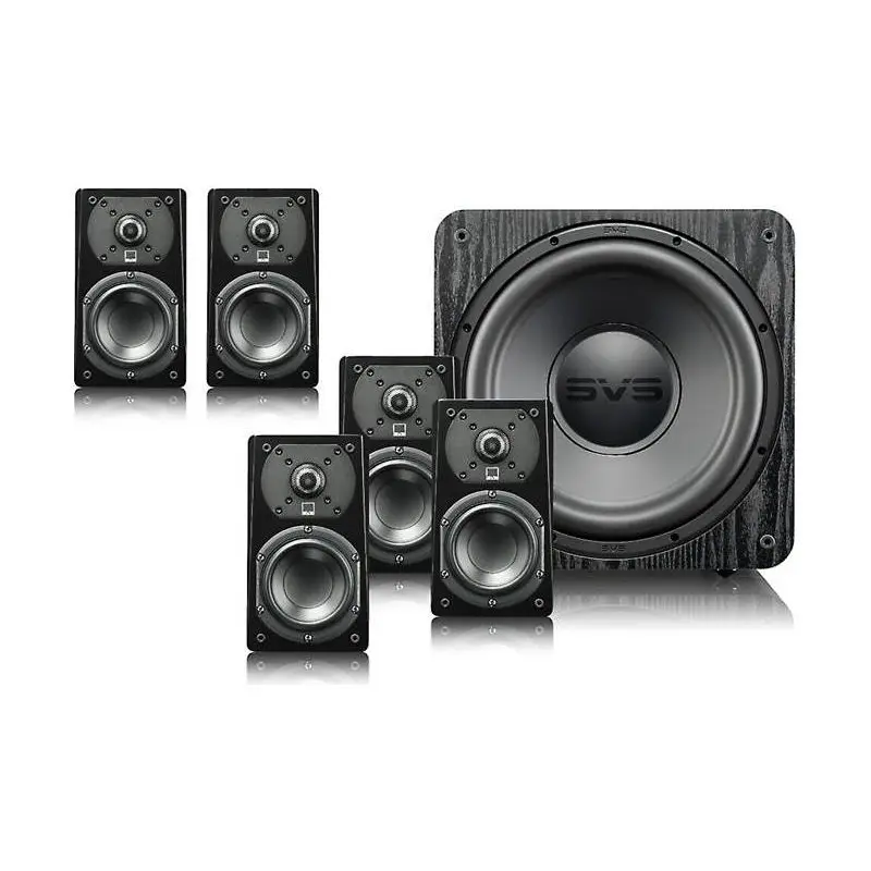 SVS Prime Satellite Pro 5.1 System 5.1-channel home theater speaker system with powered subwoofer (Black Ash)