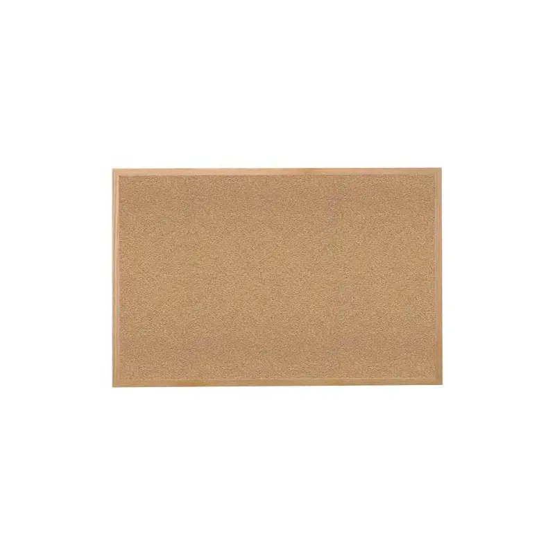 120.5" x 48.5" Wood Frame Natural Cork Tackboard