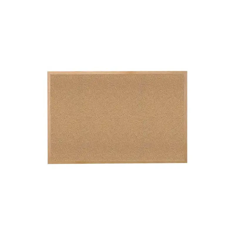 144.5" x 48.5" Wood Frame Natural Cork Tackboard