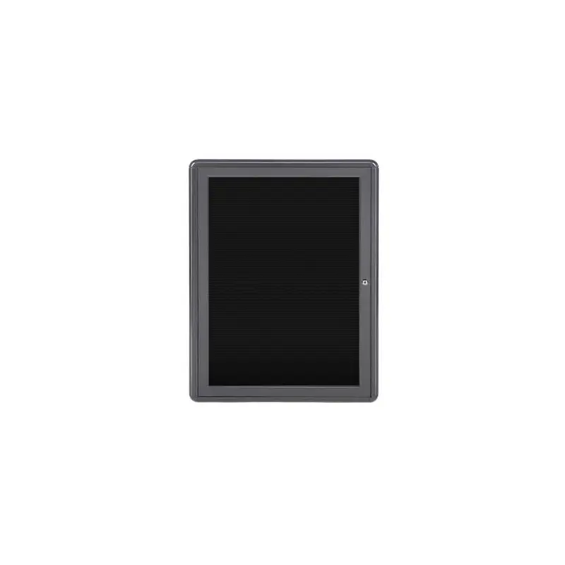24" x 34" 1-Door Ovation Letterboard Black - Gray Frame
