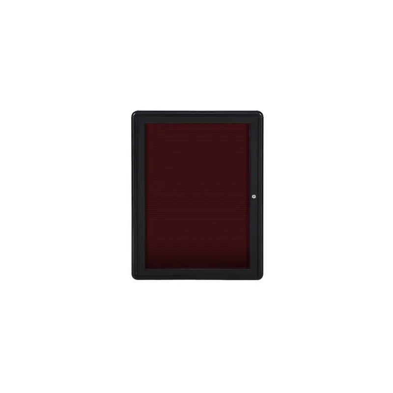 24" x 34" 1-Door Ovation Letterboard Burgundy - Black Frame