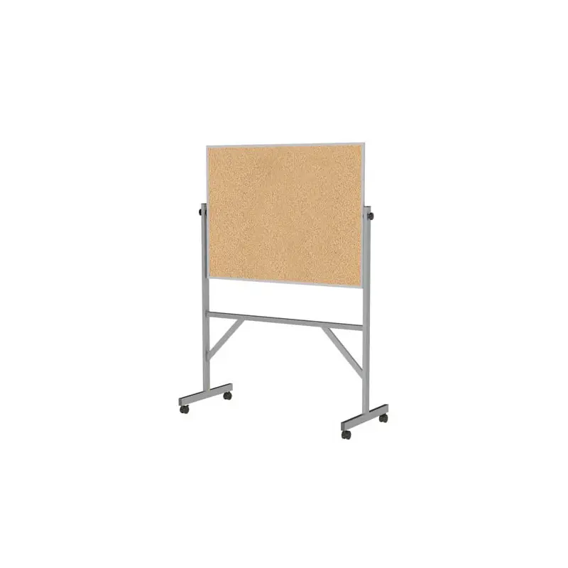 53.25" x 72.125" Aluminum Frame Reversible Natural Cork/Natural Cork