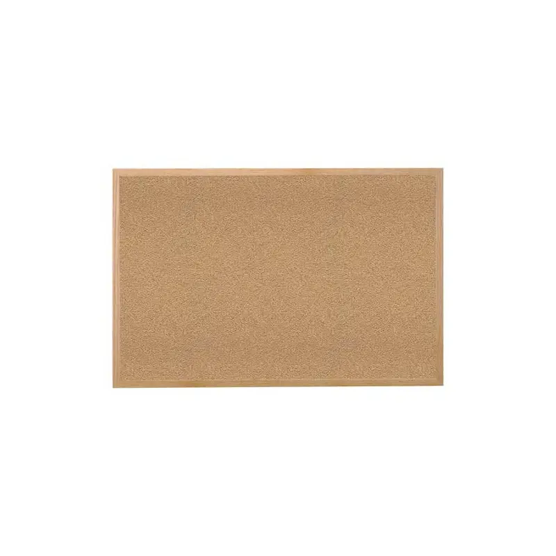 60.5" x 36.5" Wood Frame Natural Cork Tackboard