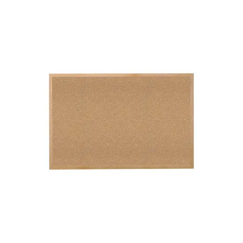 72.5" x 48.5" Wood Frame Natural Cork Tackboard