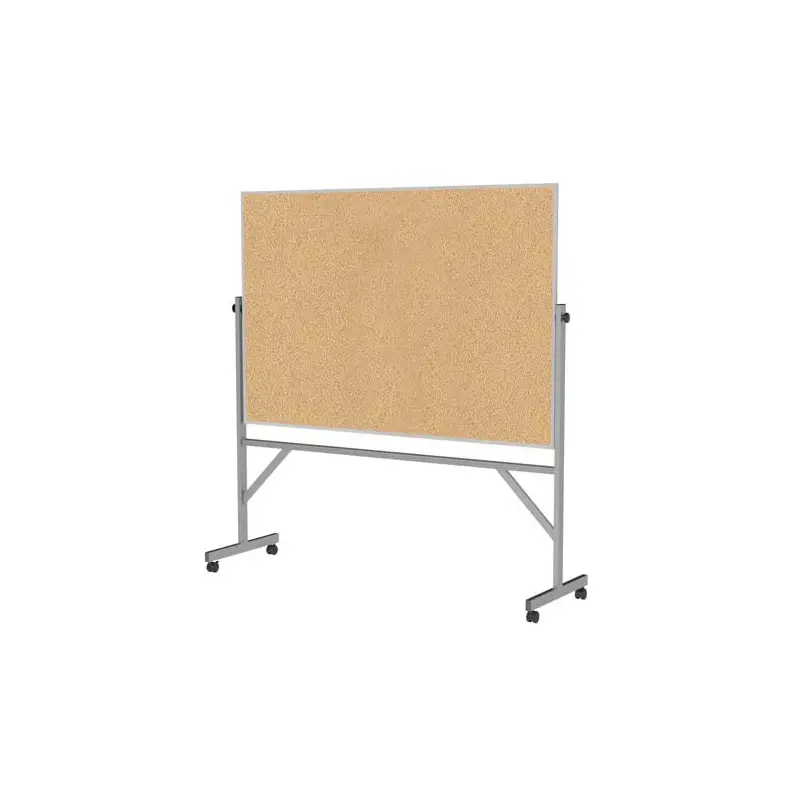 77.25" x 78.125" Aluminum Frame Reversible Natural Cork/Natural Cork