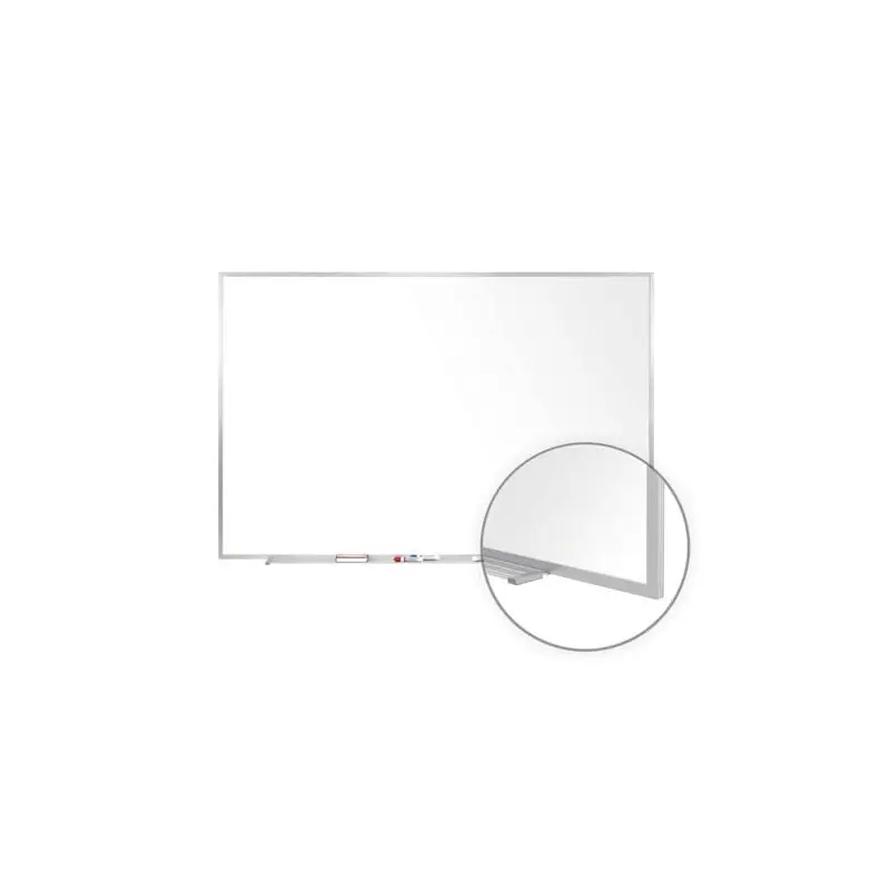 48.5" x 36.5" Aluminum Frame Porcelain Magnetic Whiteboard