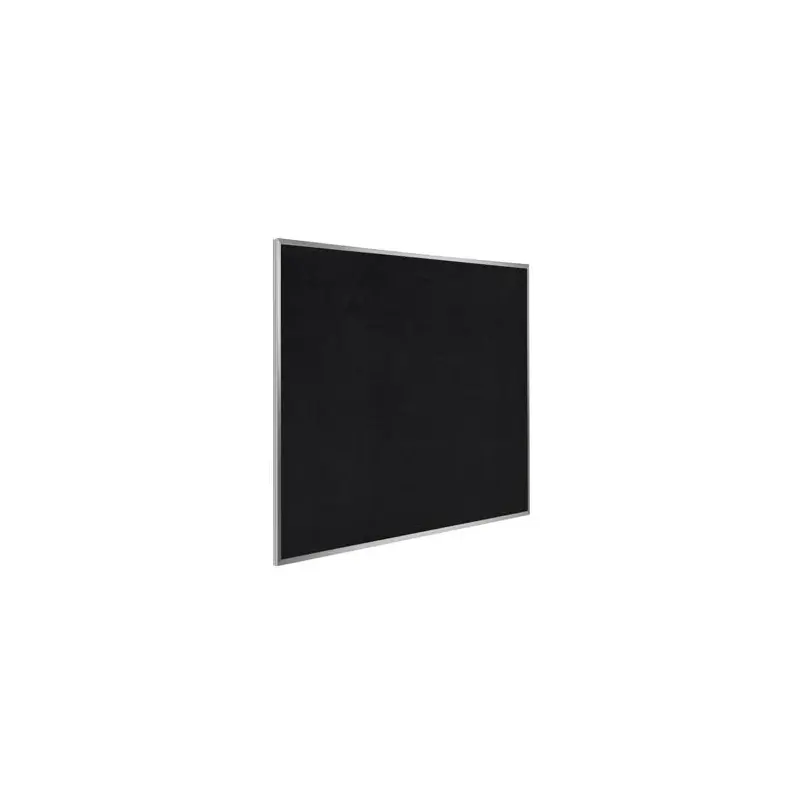 48.5" x 48.5" Aluminum Frame Recycled Rubber Tackboard - Black