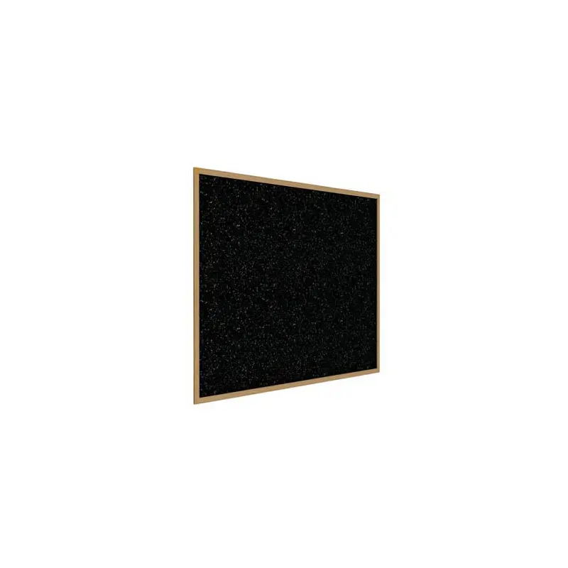 48.5" x 48.5" Wood Frame, Oak Finish Recycled Rubber Tackboard - Confetti