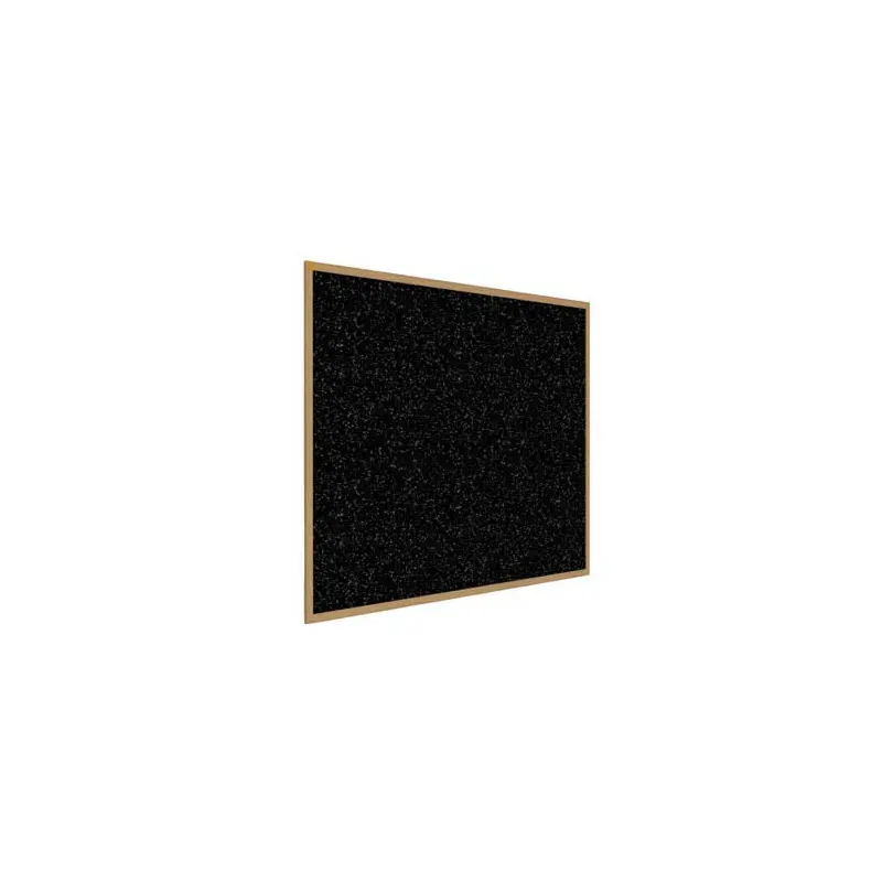 48.5" x 48.5" Wood Frame, Oak Finish Recycled Rubber Tackboard - Tan Speckled