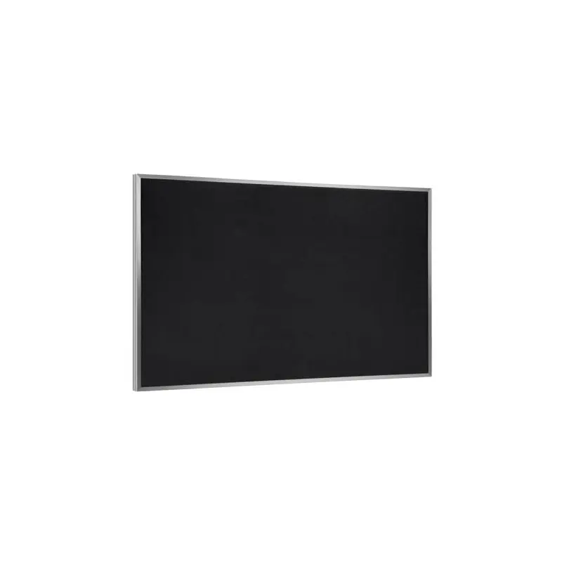 60.5" x 36.5" Aluminum Frame Recycled Rubber Tackboard - Black