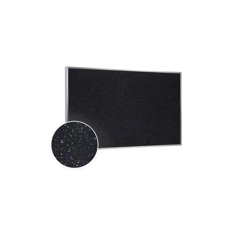 96.5" x 48.5" Aluminum Frame Recycled Rubber Tackboard - Confetti