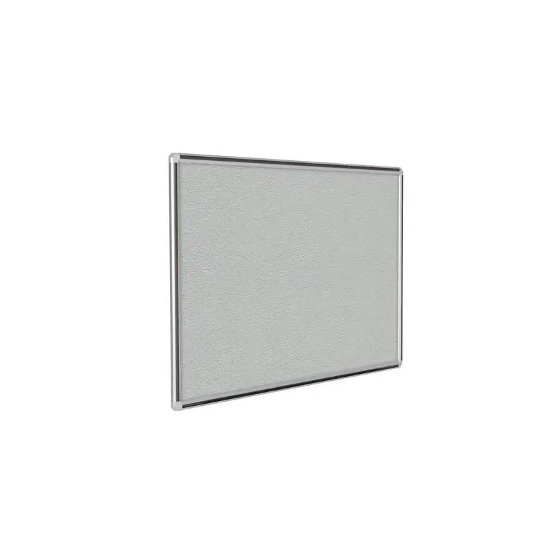 120" x 48" DecoAurora Aluminum Frame Gray Vinyl Tackboard - Black Trim
