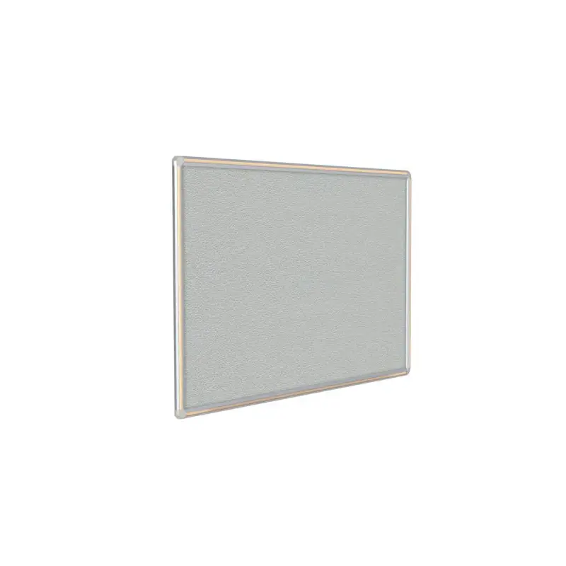 120" x 48" DecoAurora Aluminum Frame Gray Vinyl Tackboard - Light Maple Trim