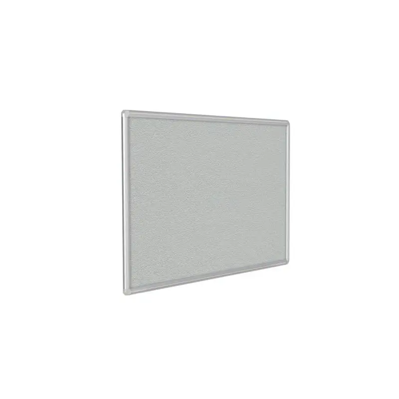 144" x 48" DecoAurora Aluminum Frame Gray Vinyl Tackboard - Gray Trim
