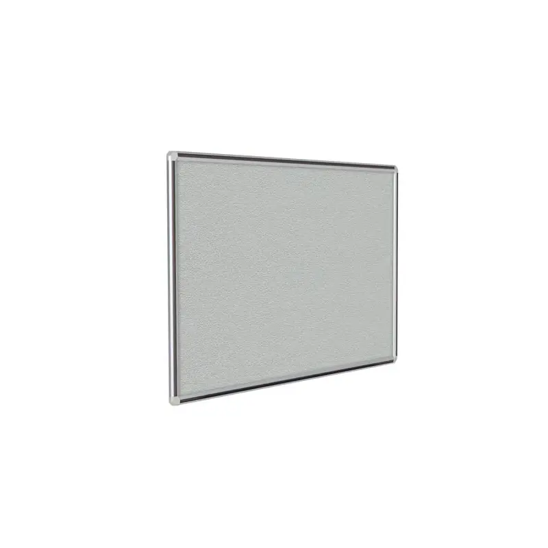 48" x 36" DecoAurora Aluminum Frame Gray Vinyl Tackboard - Black Trim