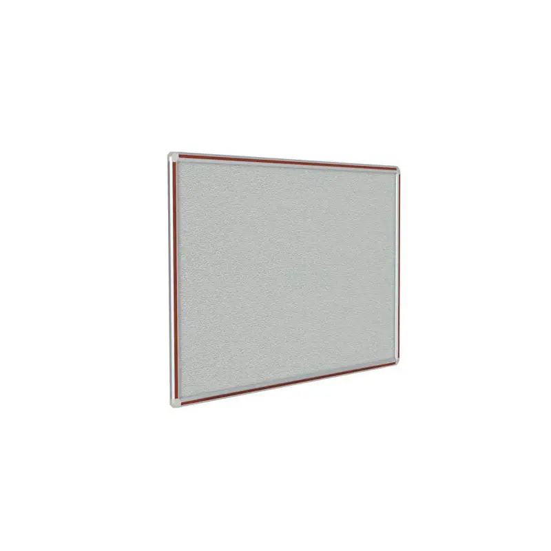 48" x 36" DecoAurora Aluminum Frame Gray Vinyl Tackboard - Cherry Trim